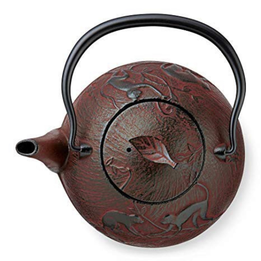 2009 Teavana Year Of The Monkey Teapot Rare Red - Picture 2 of 6